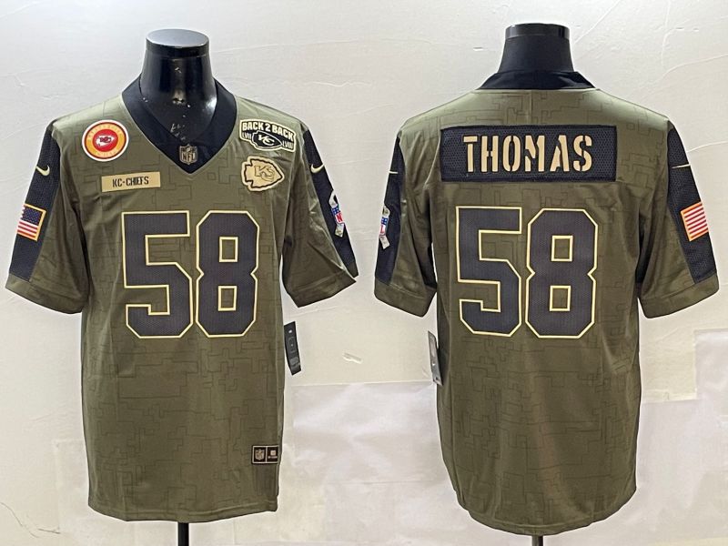 Men Kansas City Chiefs 58 Thomas Green 2025 Nike Salute to Service Limited NFL Jersey style 7